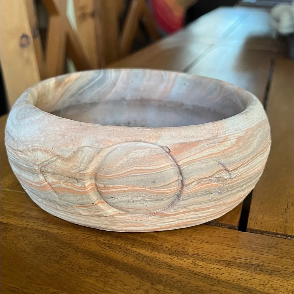 Southwestern design Swirlware stone candle burner pottery